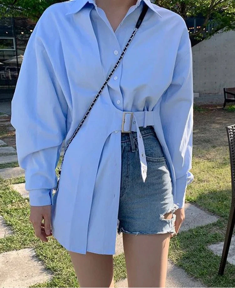 Loose Asymmetric Elegant Blouse