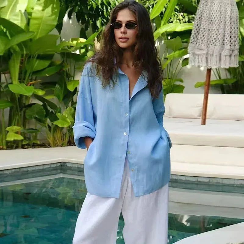 Loose Cotton Linen Shirt
