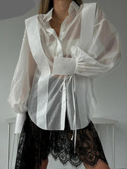 Loose Pink Cotton Classic Shirts