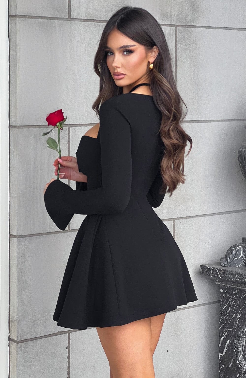 Megan Minikleid - Schwarz