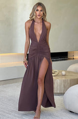 Melania Maxi Dress - Chocolate