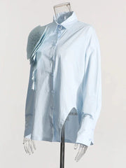 Minimalist Shirts Loose Single Breasted