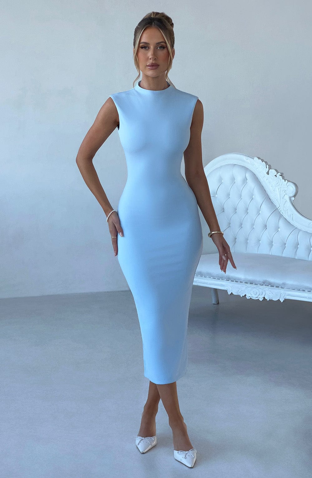 Moira Midi Dress - Blue