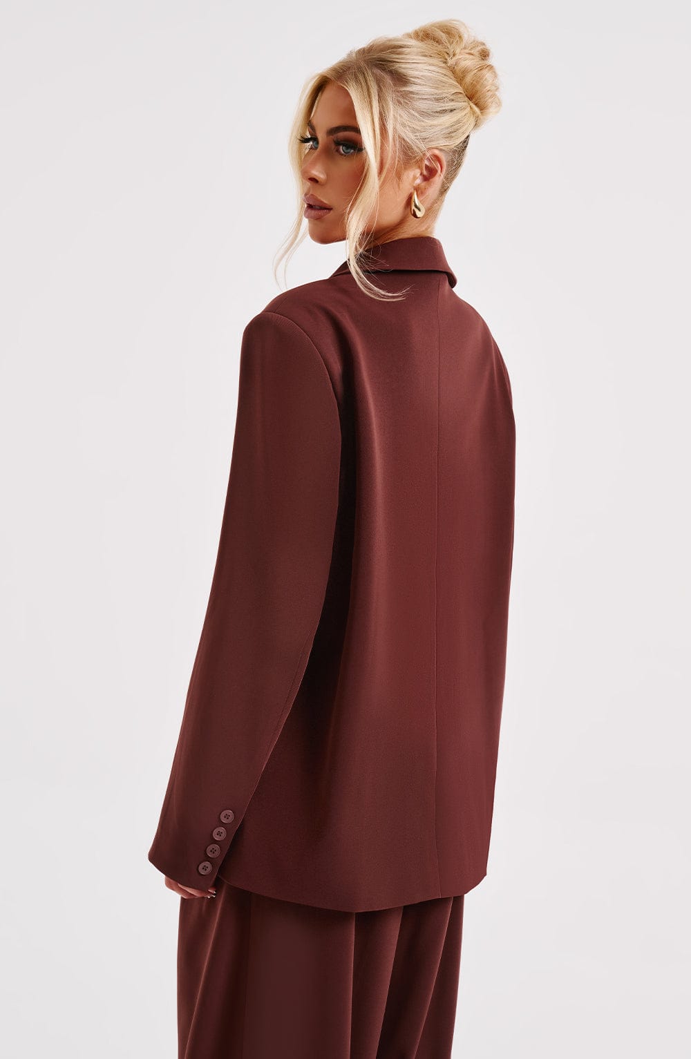 Noa Oversized Suit Jacket - Brown