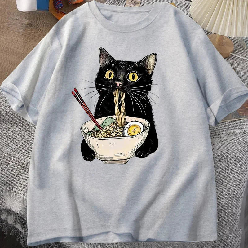 Noodle Ramen Cat Lover T-Shirt