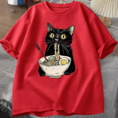 Noodle Ramen Cat Lover T-Shirt
