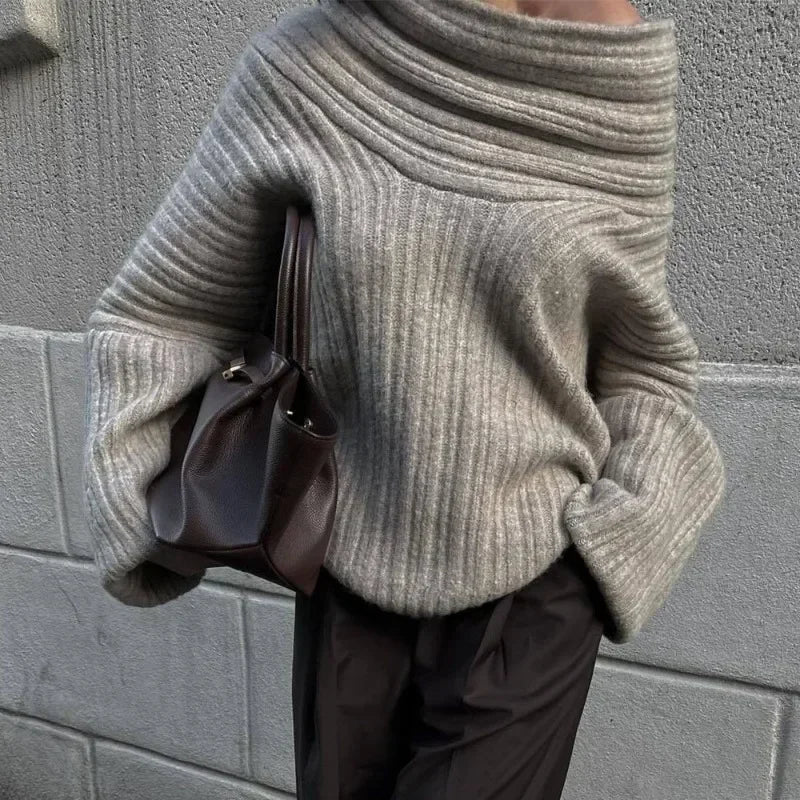 Off-Shoulder Knit Sweater