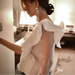 One Shoulder Slim Fit  Blouse