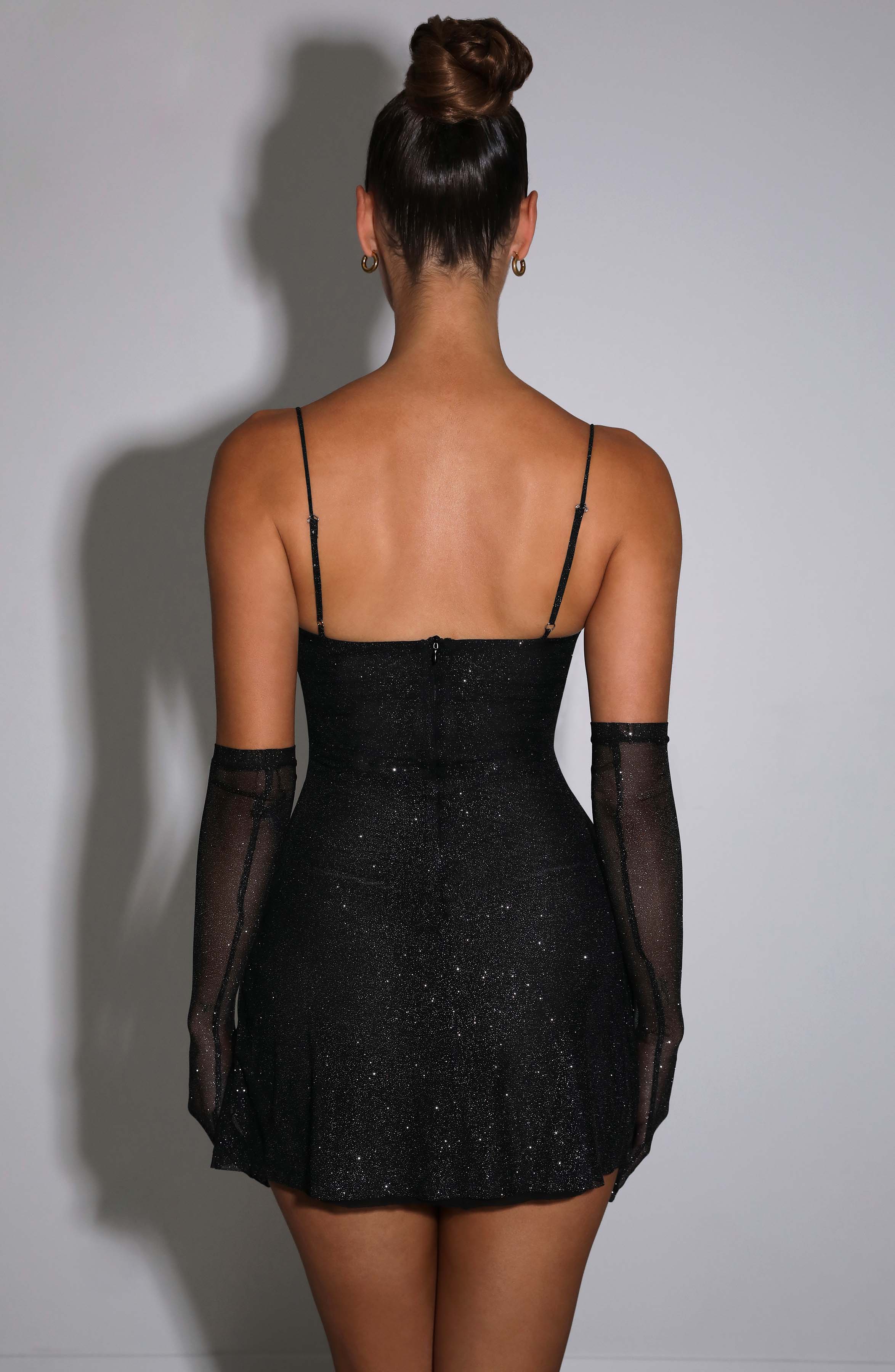 Pixie Mini Dress - Black Sparkle Selfyy Pixie Mini Dress - Black Sparkle Selfyy
