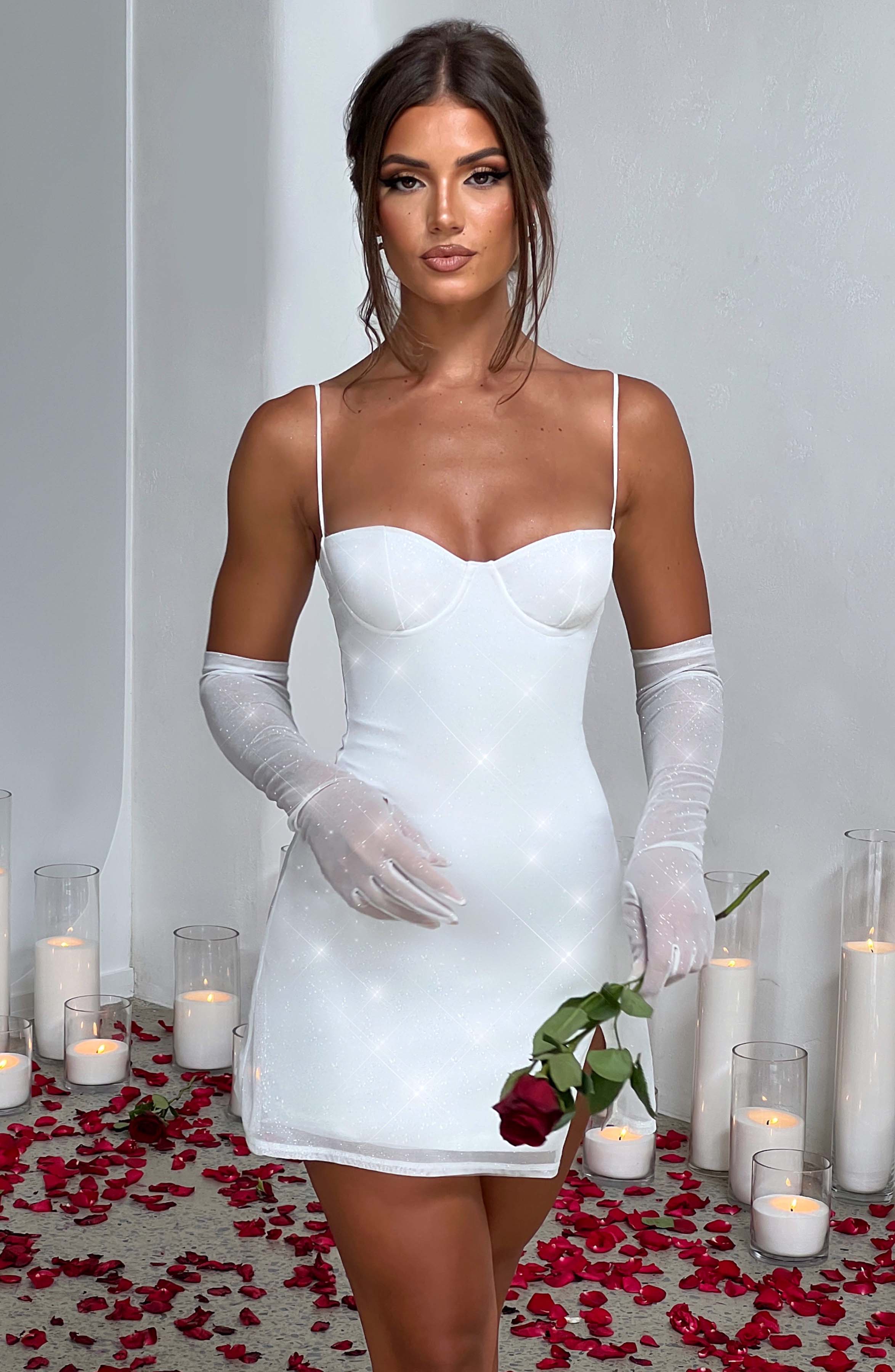 Pixie Minikleid – Elfenbeinfarben