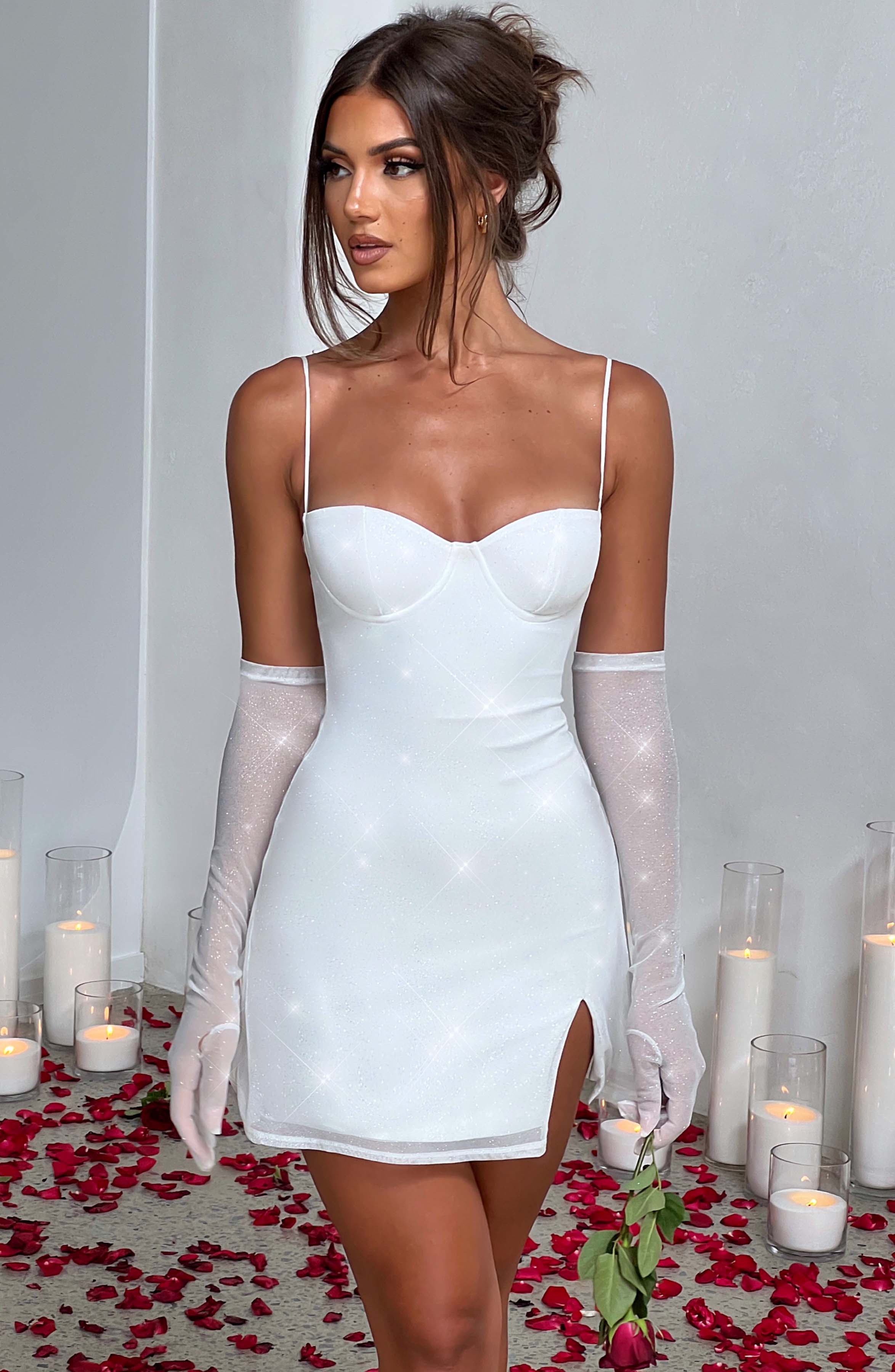 Pixie Minikleid – Elfenbeinfarben