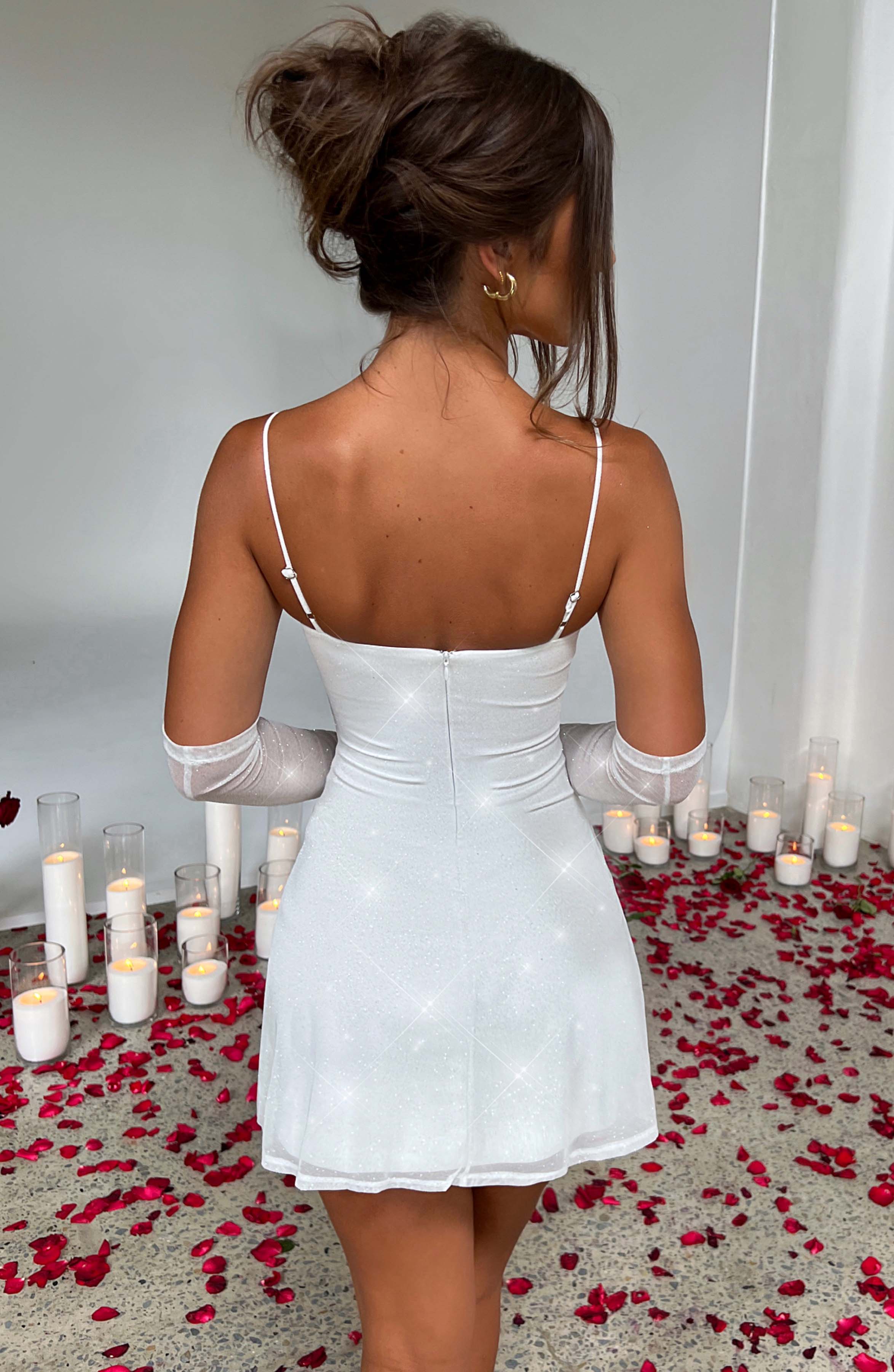 Pixie Minikleid – Elfenbeinfarben