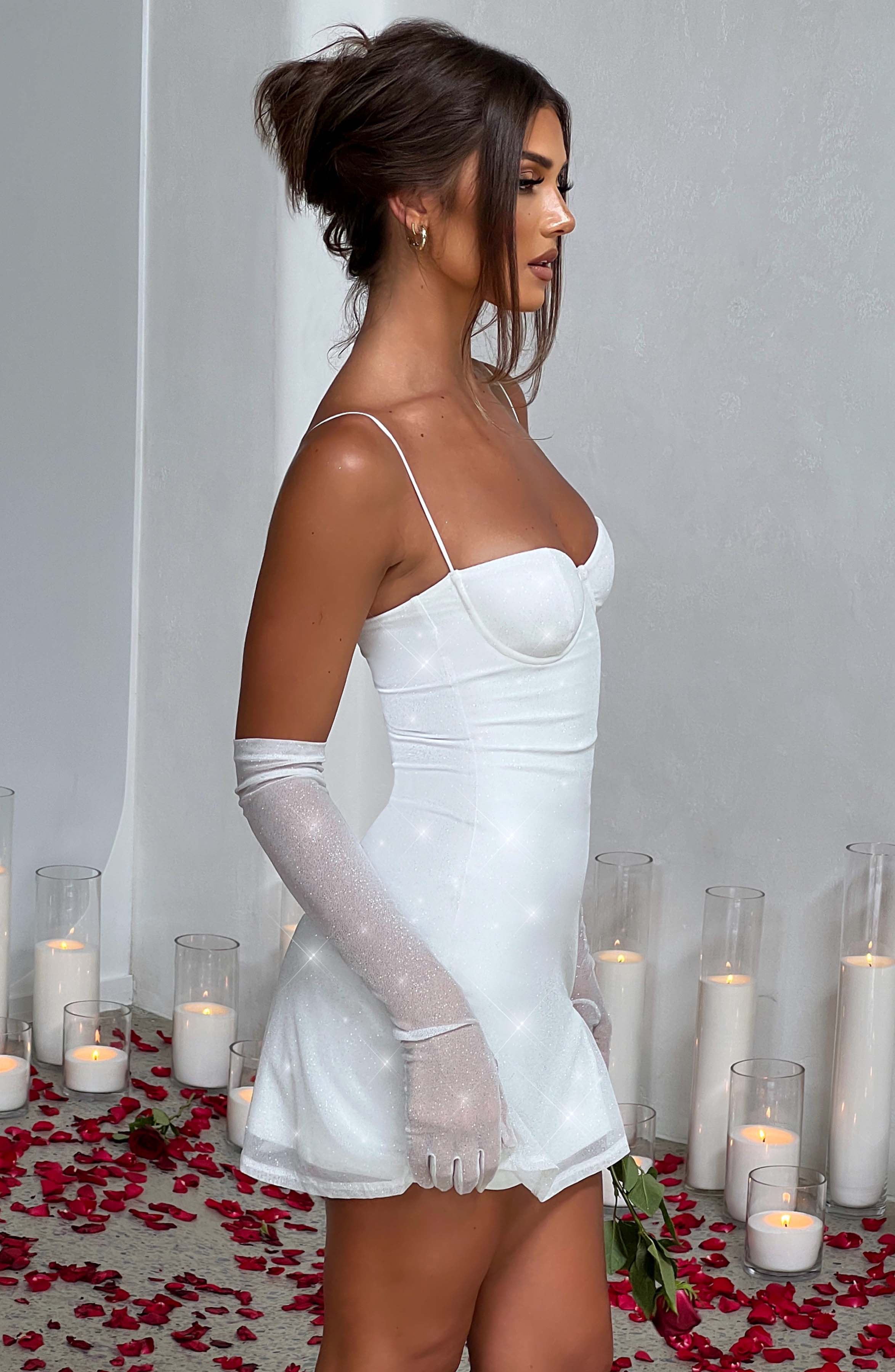 Pixie Minikleid – Elfenbeinfarben