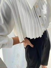Pleated Vintage Blouse