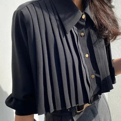 Pleated Vintage Blouse