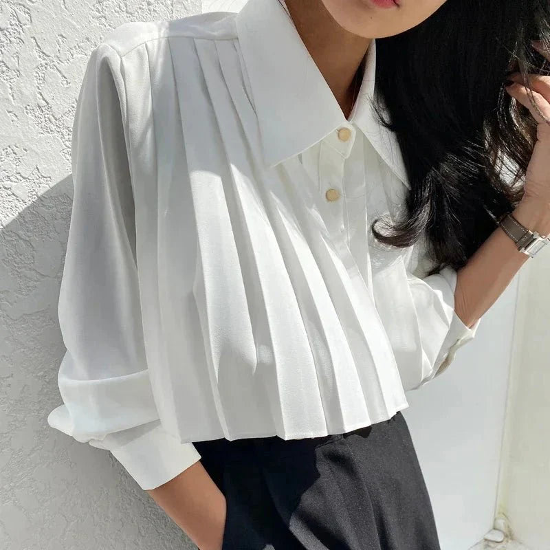 Pleated Vintage Blouse