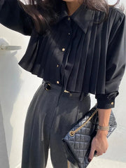 Pleated Vintage Blouse