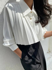 Pleated Vintage Blouse