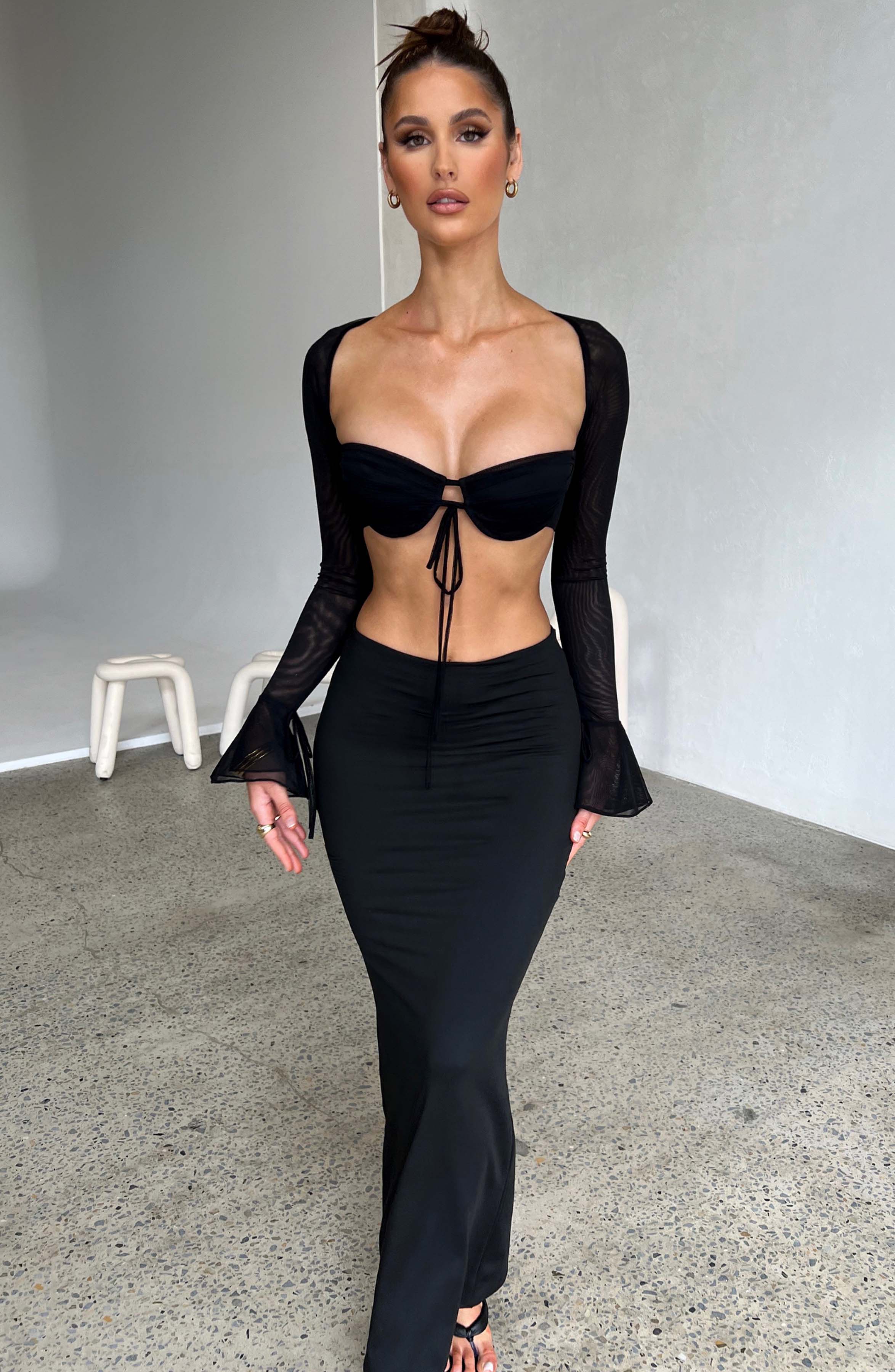 Priscilla Top - Schwarz