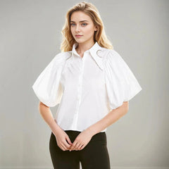Puff Sleeve Loose Fit Shirt