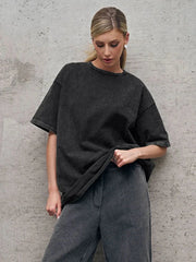 Retro Loose Cotton T-Shirt