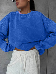 Retro Washed Long Sleeve Loose Oversized Streetwear