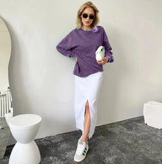 Retro Washed Long Sleeve Loose Oversized Streetwear