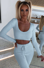 Rita Cozy Crop - Baby Blue