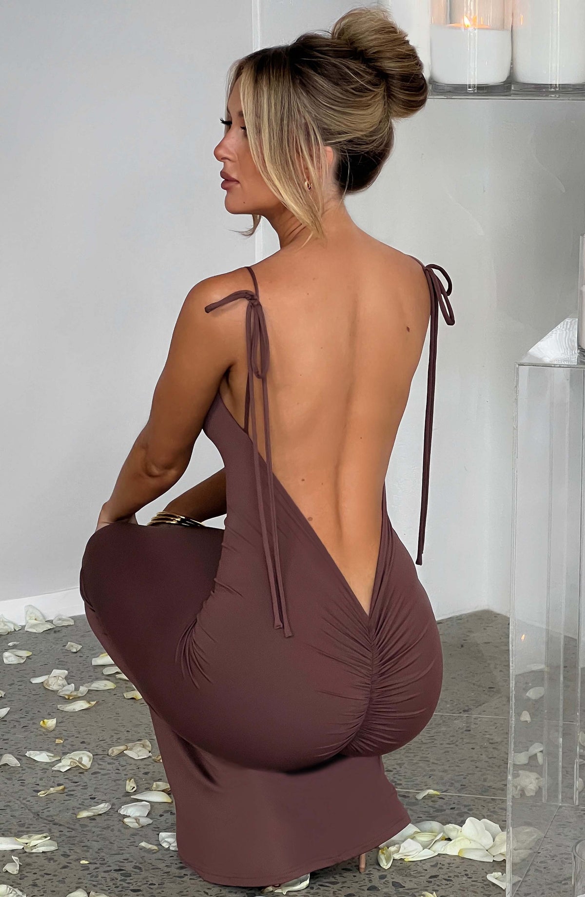 Sanya Maxikleid - Schokolade