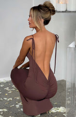 Sanya Maxikleid - Schokolade