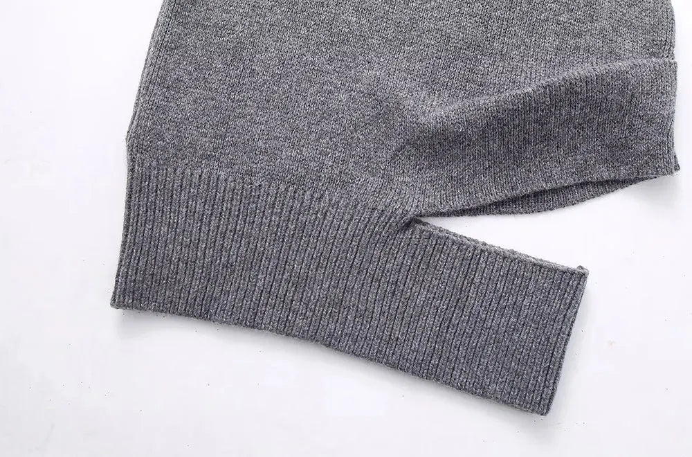 Side Slit With Pleats Cut Out Knit Vest Sweater