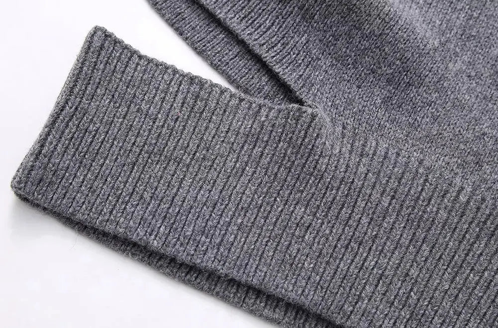 Side Slit With Pleats Cut Out Knit Vest Sweater