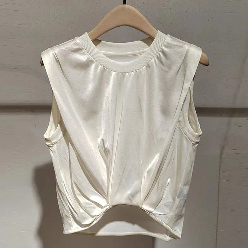 Slim Short Sleeveless Pullover Tank Top