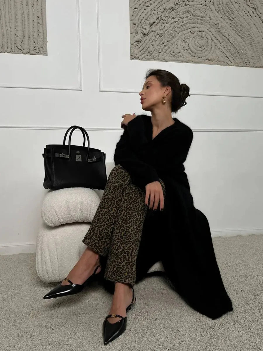 Soft Knitted Cardigan and Vest Midi Dress