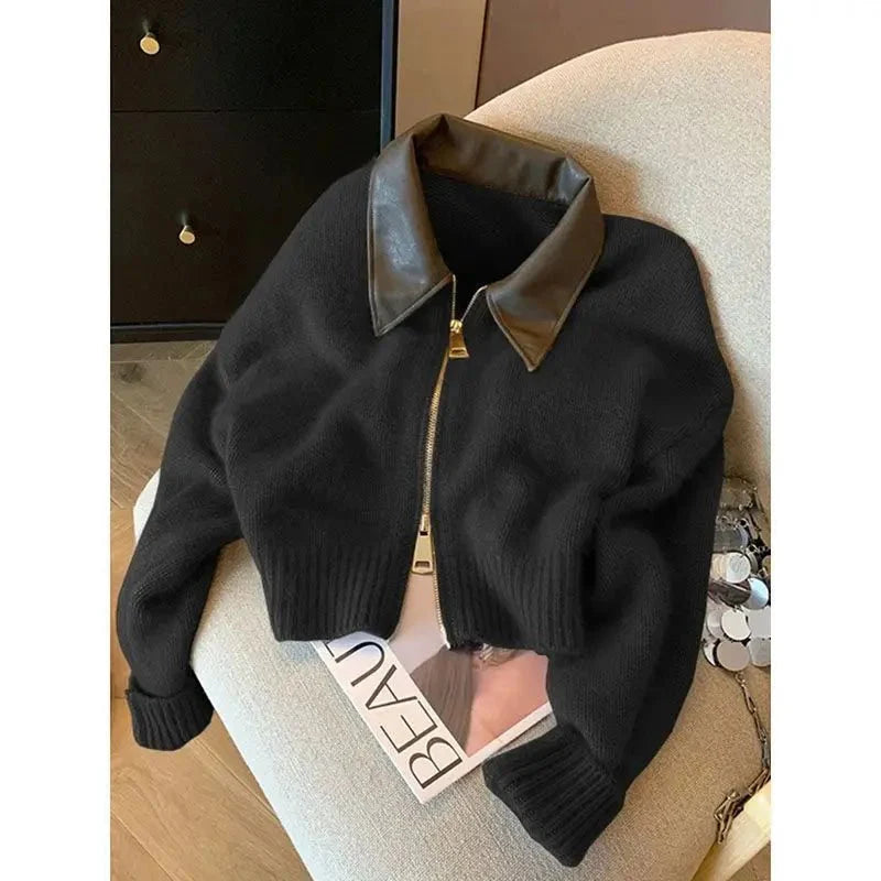 Soft Knitted Sweater Cardigan - High-End Top