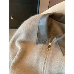 Soft Knitted Sweater Cardigan - High-End Top