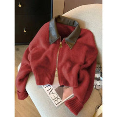 Soft Knitted Sweater Cardigan - High-End Top