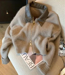 Soft Knitted Sweater Cardigan - High-End Top