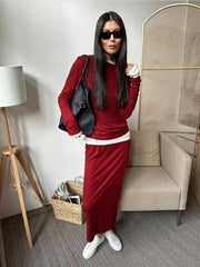 Soft Loose Sets High Waist Dress