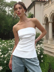 Solid Strapless Tube Top