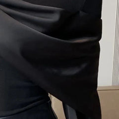 Splicing Turtleneck Shirt