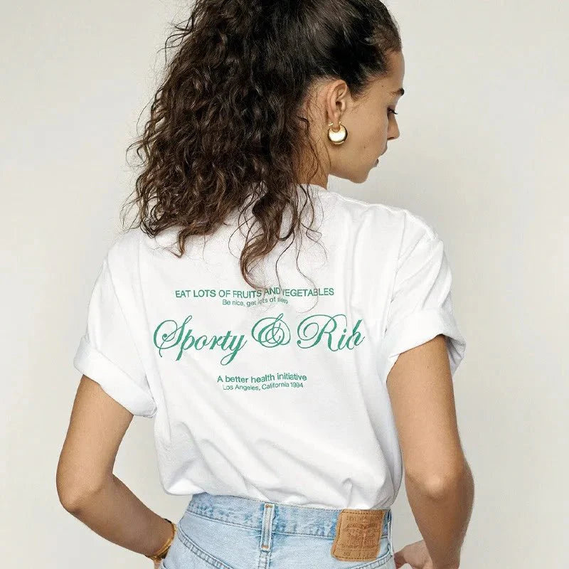 Sport Make You Health Retro Style White T-Shirt