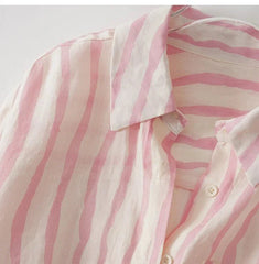 Striped Cotton Single Breasted Shirts