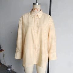 Striped Summer Button-Up Top