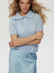 Summer Knitted Polo Shirt
