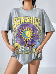 Sun Moon Flower Butterfly Party Tshirt
