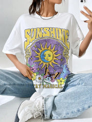Sun Moon Flower Butterfly Party Tshirt