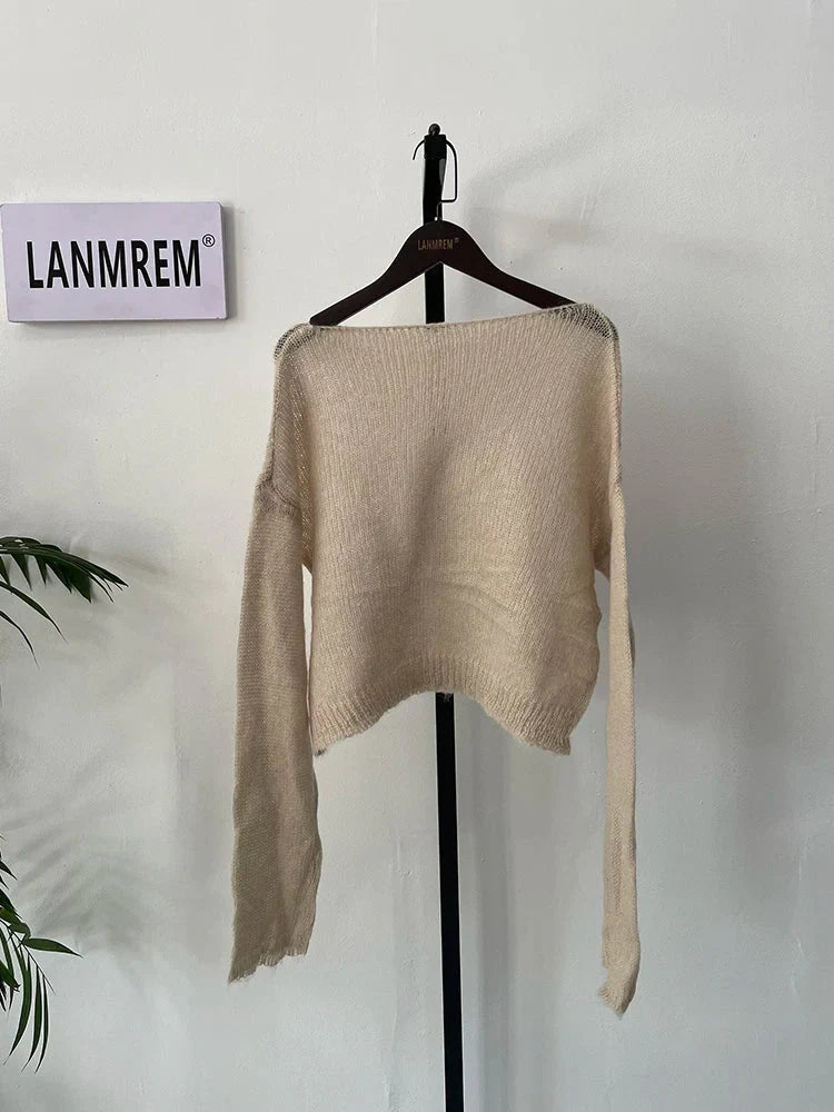 Thin Knit Transparent Pullover