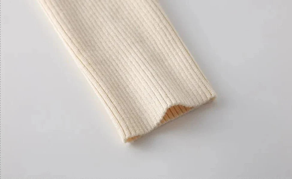 Tracksuit Turtleneck Sweater and Elastic Trousers Suits Knitted Two Piece Set