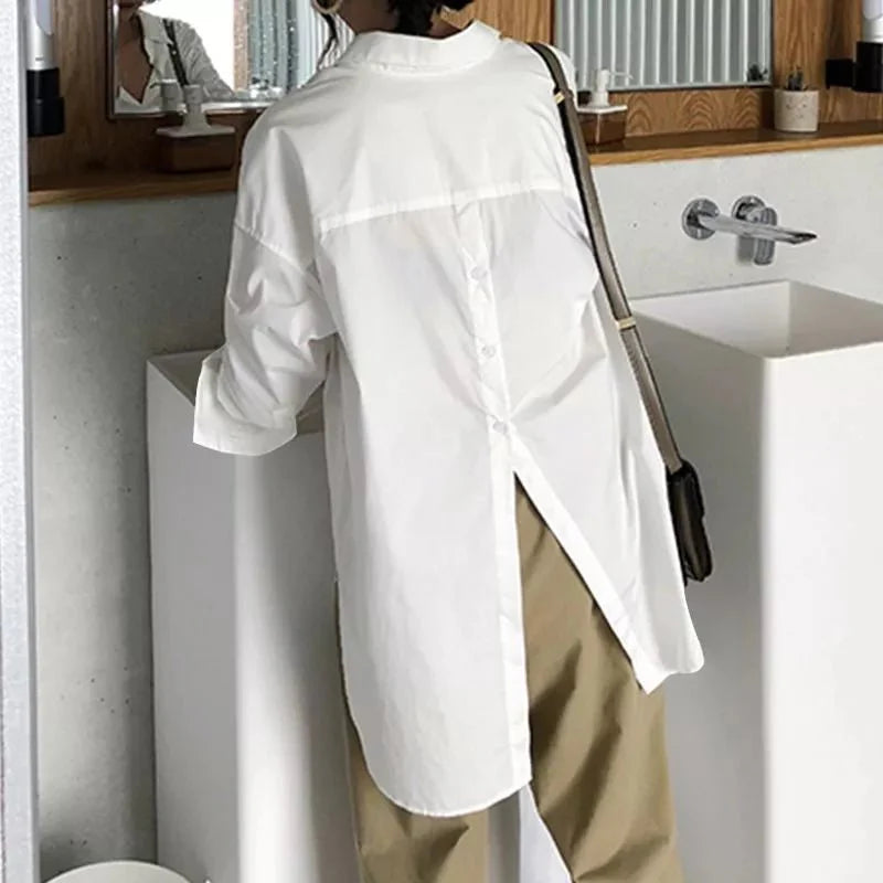 Tunic Tops Long Sleeve Plain Shirts